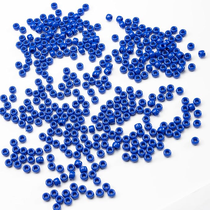 1000 Pcs Acrylic Single Color Pony Beads 6x9mm Bulk - Image 5