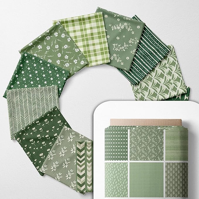 Cotton Satin Patchwork Fabric Panel – 35 Designs, 20×20 cm Squares, Single - Image 9