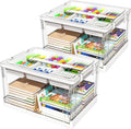 24QT 2Packs Clear Craft Organizers and Storage by Unknown