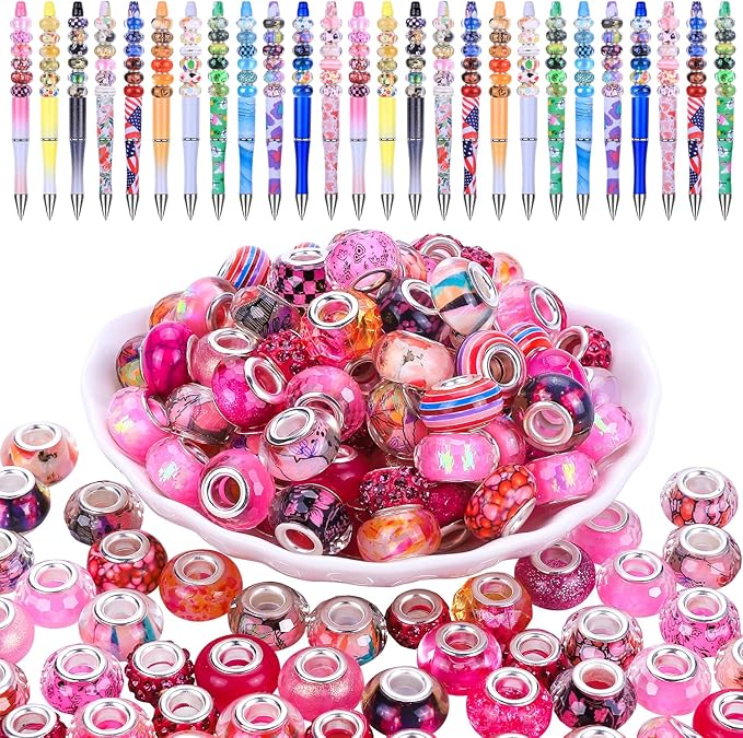 European Large Hole Spacer Charm Beads by VICTLOV
