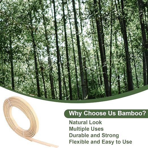 Bamboo Strips for Weaving, 0.6 Inch Wide Strips for Craft 10 Feet Long Smooth - Image 6