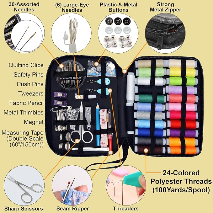 Easy to Use Light Grey Sewing Kit - Image 2