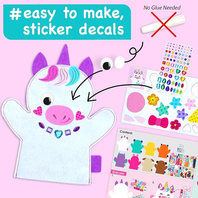 EZCRA Unicorn Hand Puppet Making Kit - Image 4