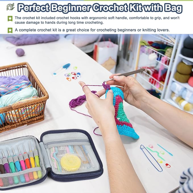 Katech 85-Piece Crochet Hooks Set, Crochet Hook Kit - Image 6