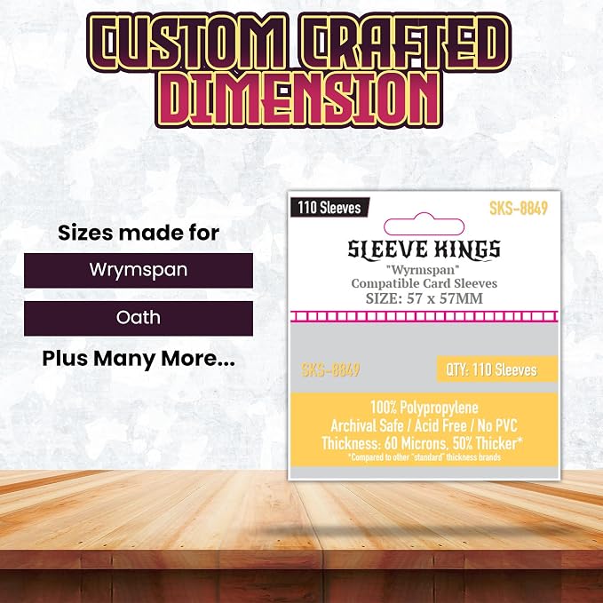 Sleeve Kings Standard Card Sleeves – 110 Count, Medium Square Size, Compatible - Image 3