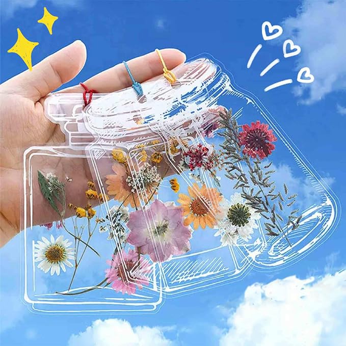 LiveOnce 60pcs DIY Dried Flower Bookmarks - Image 9