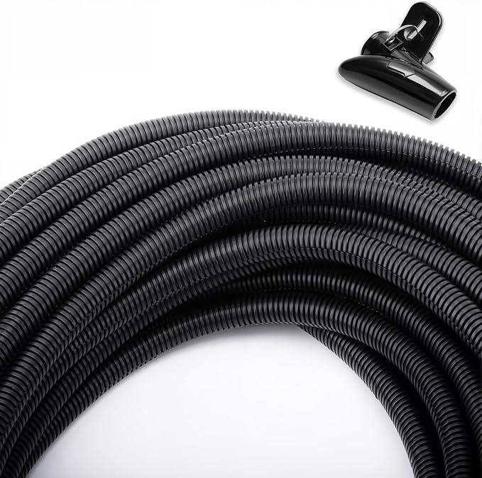 ZhiYo 50 FT 1/2" Wire Loom Split Tubing Auto Wire Conduit | Flexible Cover by ZhiYo