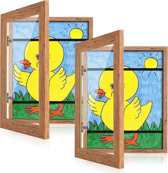 GULETHUN Kids Art Frames, 9x12 Front Opening Kids Artwork Frames Changeable by GULETHUN