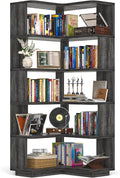 Armocity Corner Book Shelf, 6-Shelf L Shaped Corner Bookshelf by Armocity