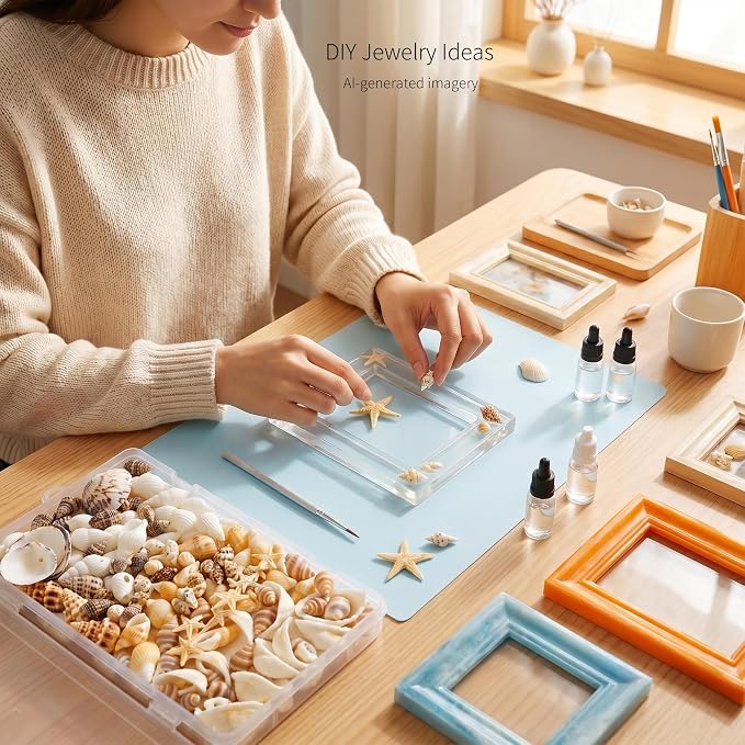 yaokan Natural Sea Shells & Starfish Set Drilled Beach Conchs | Jewelry DIY - Image 7