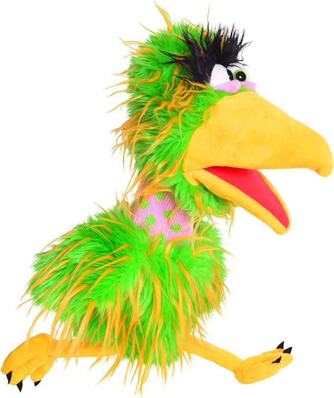 Playful Minds – Living Puppets Pickle 18-Inch Plush Bird Hand Puppet – Bright by PlayfulMinds-Toys