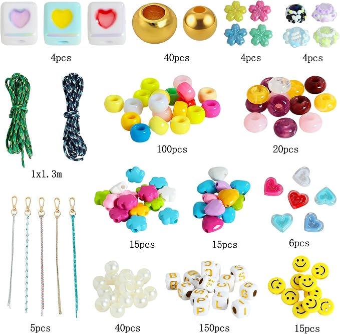 MYCUTEY 421Pcs DIY Keychain Making Kit - Image 7