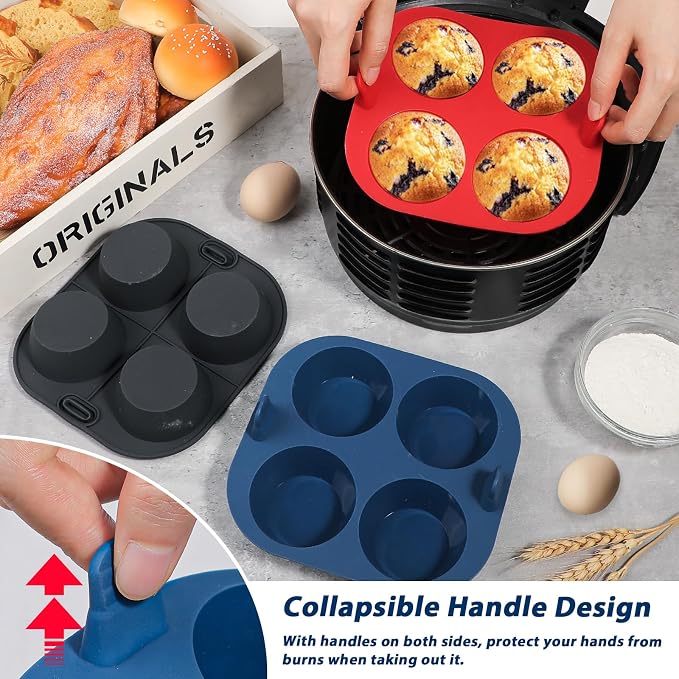 Webake 3PCS Silicone Air Fryer Muffin Pan - Image 2