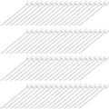 Shimeyao 100 Pcs Peg Board Shelving Hooks Stainless Steel Hanging Board Pegs Wall Display Hooks Bulk for 1/8 1/4 Garage Storage Organizer Accessories(12 Inch,Silver)