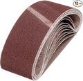 HARFINGTON 4 x 21 Inch Sanding Belts, 12 Pcs 80 Grits Aluminum Oxide Abrasive Belt Sander File Belt for Woodworking, Metal Polishing, Knife Sharpener