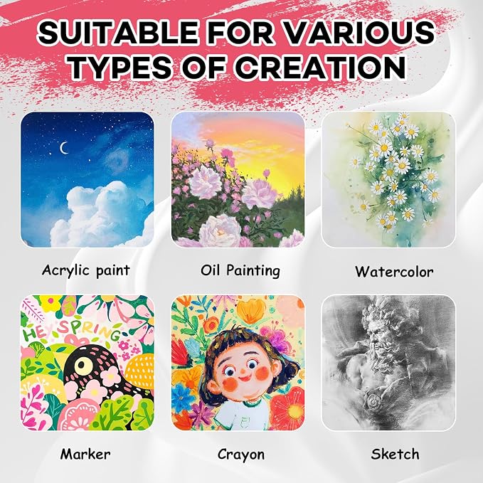 ESRICH 12 Pack 4x6 Inch Small Canvases - Image 4