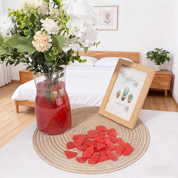 Keedolla Tumbled Sea Glass for Crafts - 10 OZ Red Flat Frosted Seaglass Pieces - Image 8