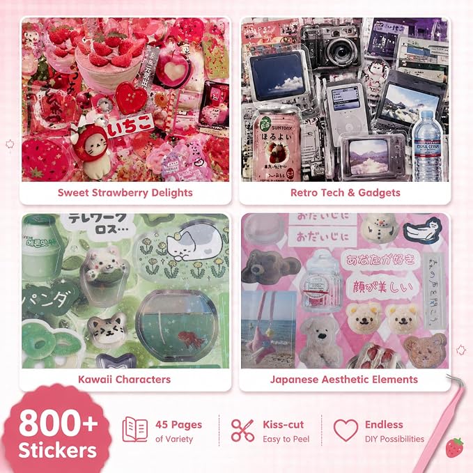 Tmtains 45 Sheets Japanese Sticker Book - Image 6