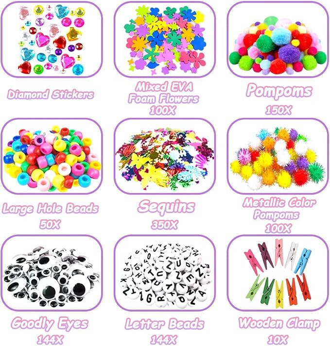 2000 Pcs DIY Arts and Crafts Supplies Kit - Image 2