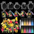 TaoBary 91 Pcs DIY Handmade Transparent Dried Flower Bookmark Set Include by TaoBary