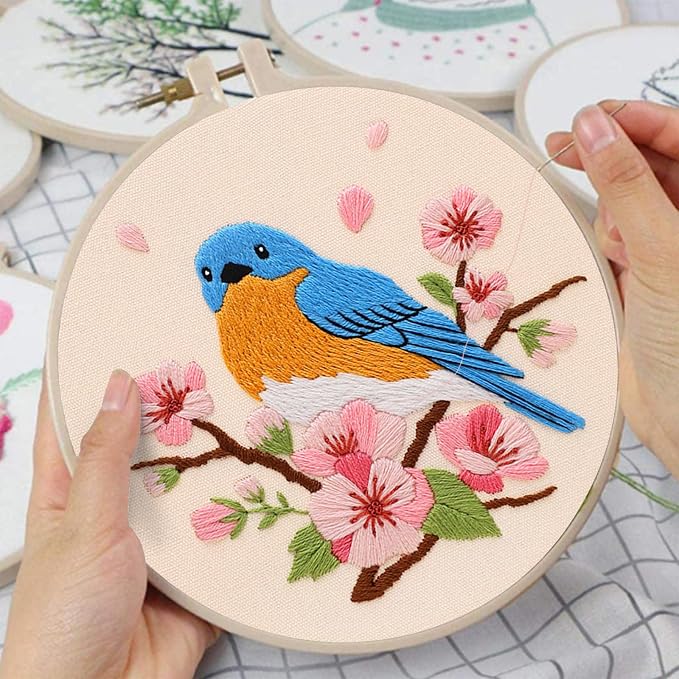 Louise Maelys Blue Bird Embroidery Kit - Image 5