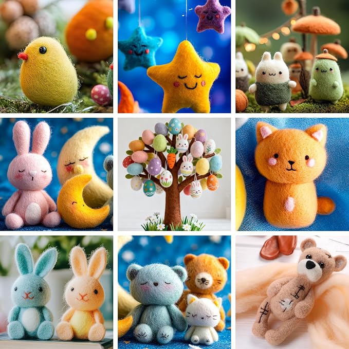 NEBURORA 32 Color Needle Felting Wool Set 3g Per Color Total 96g Wool Felt - Image 7