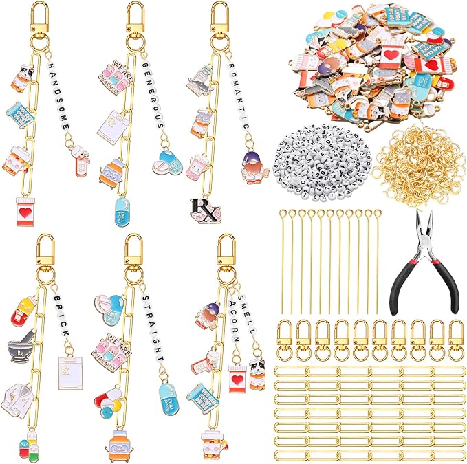 CraftyDream 558 Pcs Pharmacy Technician Gifts Pharmacist Medical Charms by CraftyDream