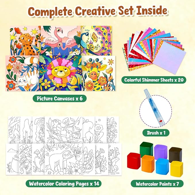 JoyCat Paint with Water Coloring Books & Shimmer Art | Art & Craft Activity - Image 5