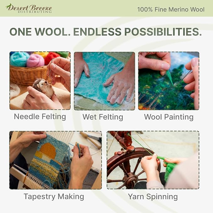 100% Natural Merino Wool Roving - Image 4