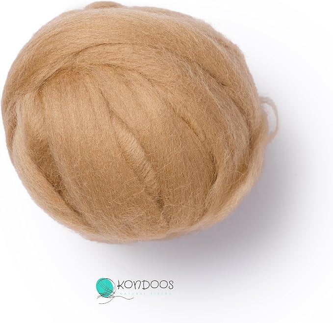 Kondoos Natural Wool roving, 2 OZ. Best Wool - Image 4
