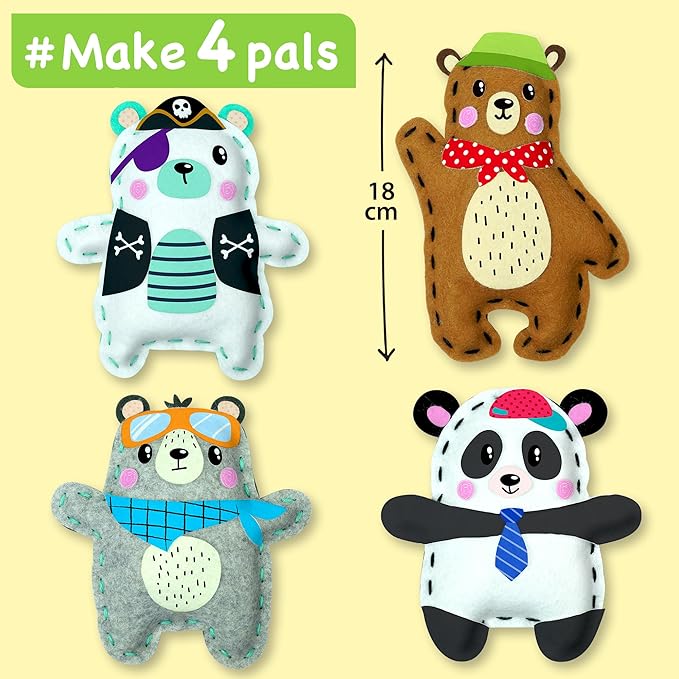 EZCRA Bear Sewing Kit for Kids Ages 4-8 - Image 2