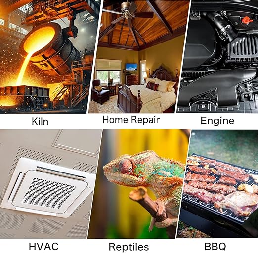 50:1 Infrared Thermometer Gun, -58°F to 2732°F Non-Contact Laser Temperature Gun for Cooking, Pizza Oven, Reptile, Griddle, Digital Heat Gun for HVAC and Industrial Use.
