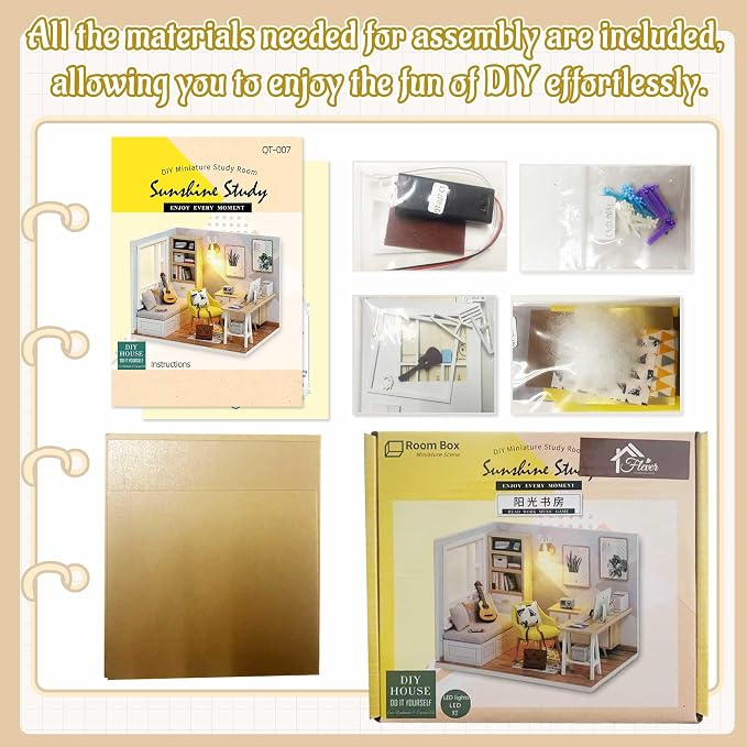 Flever Dollhouse Miniature DIY House Kit Creative Room - Image 3