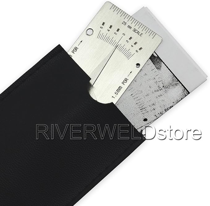 RIVERWELD V-WAC Single Weld Gage Welding Inspection Thread Gauge Metric Stainless Steel Checks Undercut Crown Height Porosity Pits