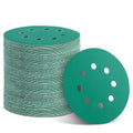 100PCS 600 Grit Premium Green Sanding Discs, 5-Inch 8-Hole Sandpaper for Random Orbital Sander