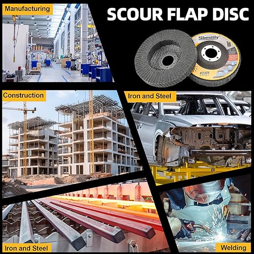 10Pcs 600 Grit Scour Flap Disc 4 1/2 Inch Fine Polishing Buffing Wheel for Metal Stainless Steel Angle Grinder Scouring Pads Scuff Sanding Discs Paint Rust Remover