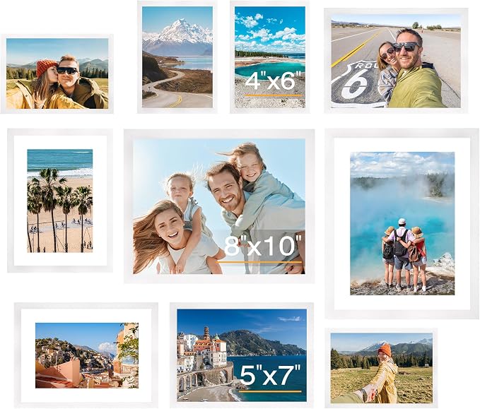FIXSMITH 10 Pack Picture Frames Collage Wall Decor by FIXSMITH