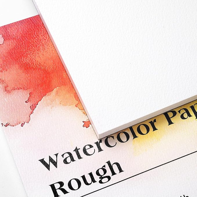 Fuumuui 5×7 Watercolor Paper Block, Textured Rough 100% Cotton Watercolor Paper - Image 3