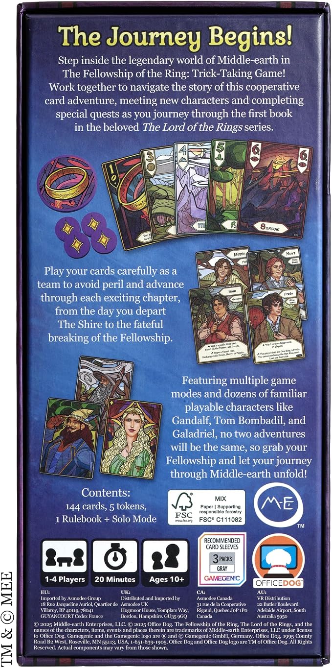 Asmodee The Lord of The Rings The Fellowship of The Ring Trick-Taking Game - Image 2