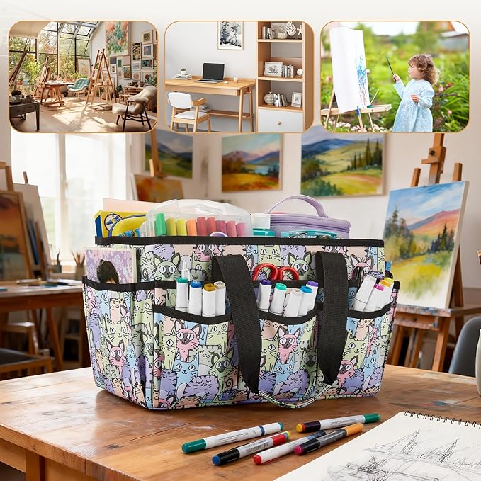 Craft Organizer Tote Bag, Art Organizer, Craft Caddy - Image 6