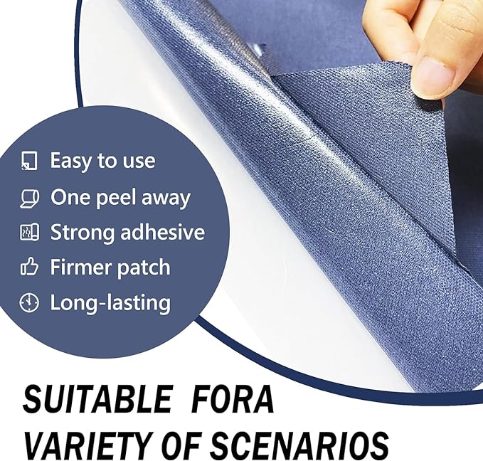 Canvas Repair Patch, 35X79 Inch Strong Sticky Fabric Repair Tape, Self-Adhesive Fabric Patch for Sofas, Tote Bags, Clothing, Car Seats, Furniture (Black, 35X79 Inch)