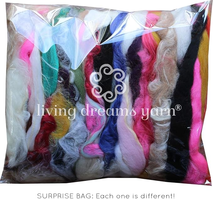 Assorted Merino Roving Ends & Mixed Fiber Waste - Image 2
