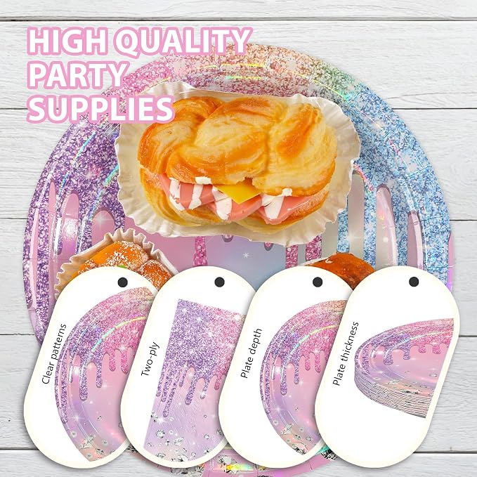 168Pcs Iridescent Birthday Party Decorations - Image 4