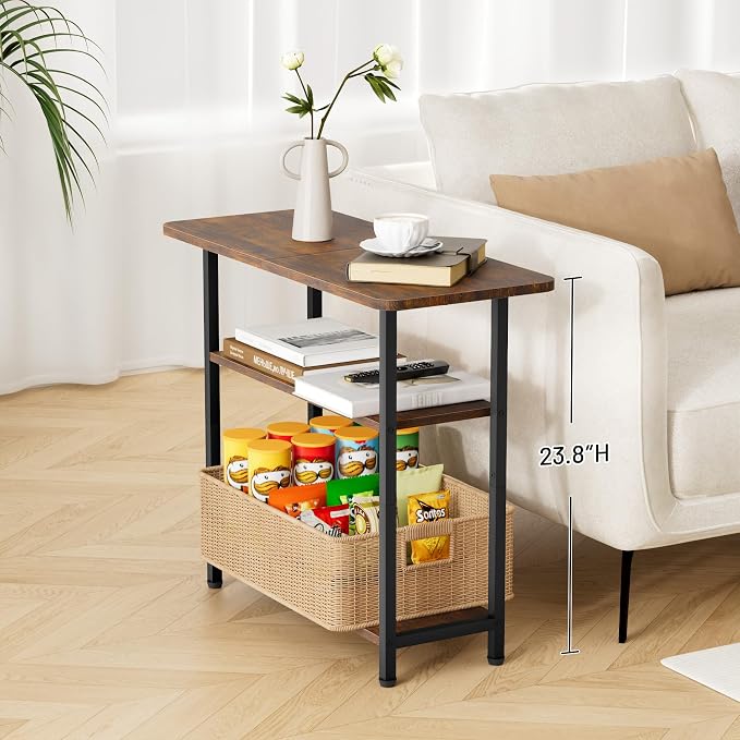 SLEEPING LAMB Side Table for Living Room, 3-Tier End Table for Small Space - Image 2