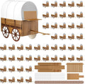 Motipuns 48 Pcs 3D Western Covered Wagon Craft Kit Toy Wagon by Motipuns