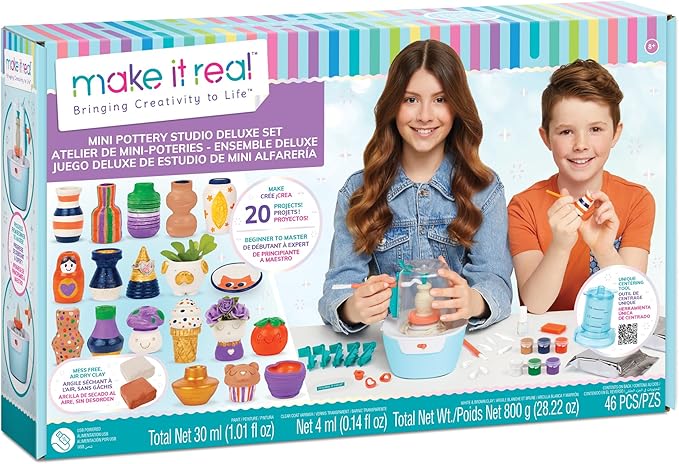 Make It Real: Mini Pottery Studio Deluxe Set by MakeItReal