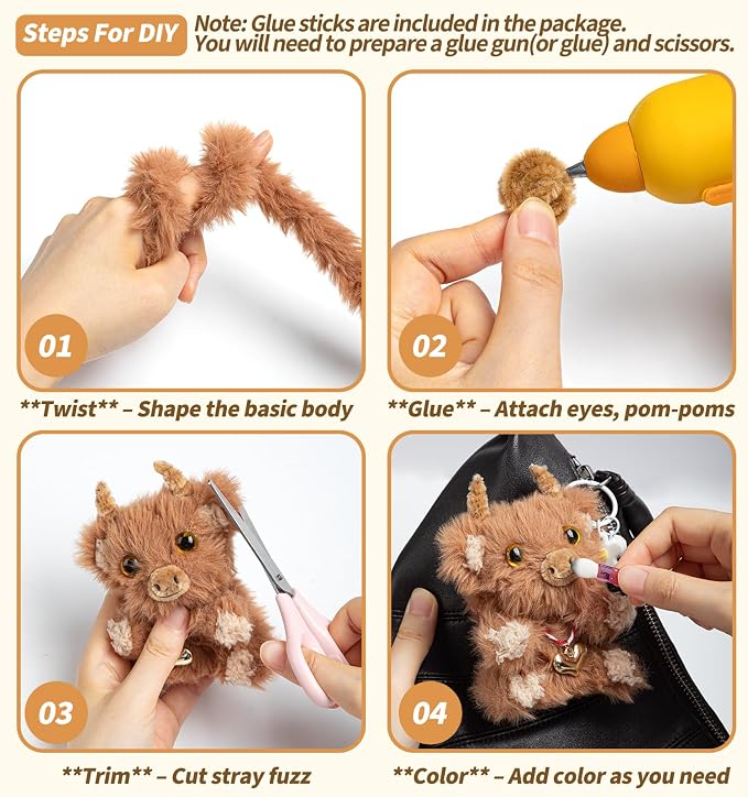 Fluffy Pipe Cleaner Craft Kits, - Image 5