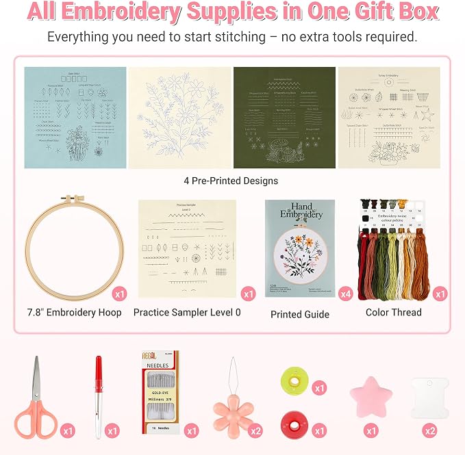 ZenHues Embroidery Kit for Beginners Adults - Image 6