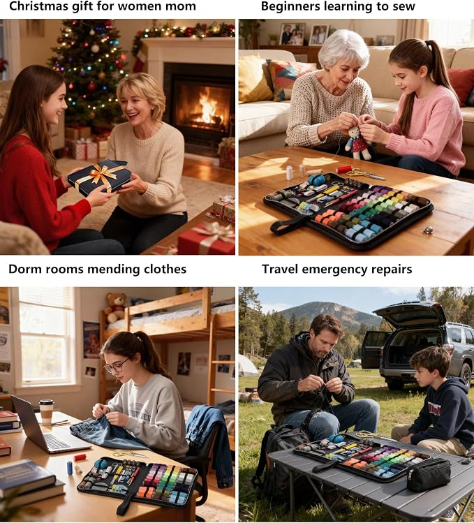 Cebelo Large Sewing Kit for Adults: 232Pcs Sewing Supplies for Hand Mending - Image 3