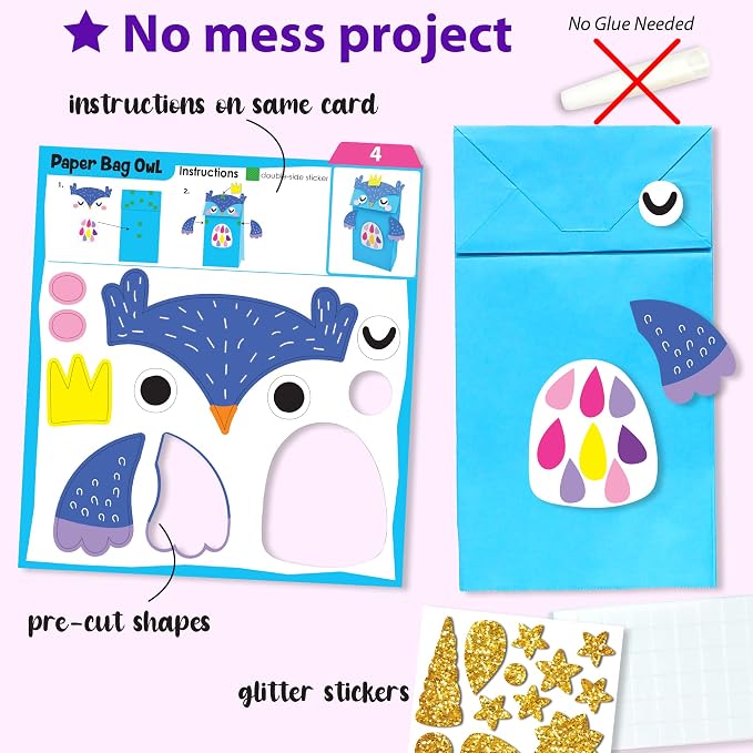KRAFUN Unicorn & Bunny Beginner Paper Craft Kit - Image 5